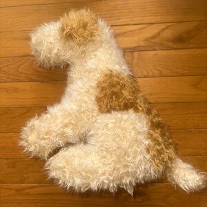 Airedale Terrier Dog Plush Toy Brown & White 10” Stuffed Animal Fable Toy Corp